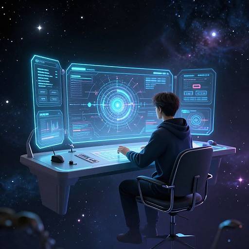 Futuristic Mage Control Room