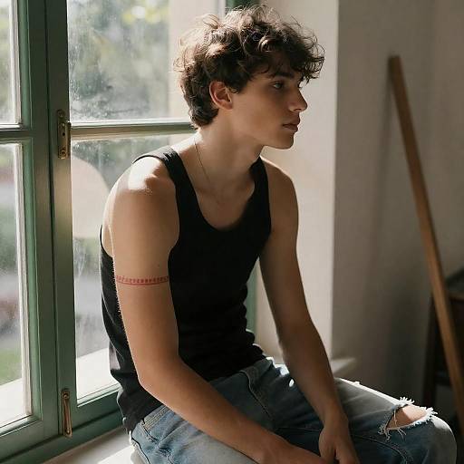 Sunlit Portrait of a Young Man