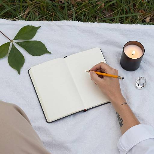 Handwritten Notes on a Serene Blanket