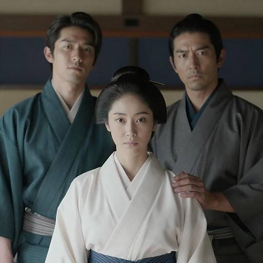 Traditional Japanese Attire Family Portrait