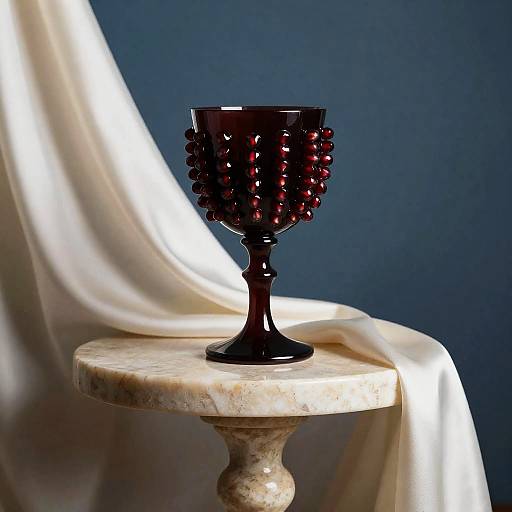 Onyx Chalice with Pomegranate Cascade