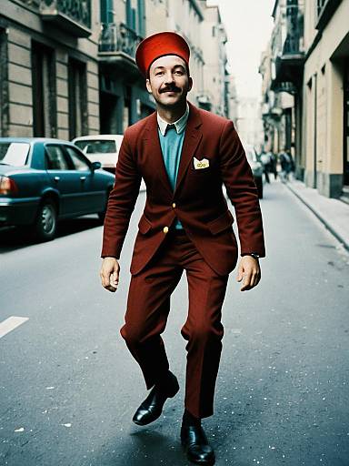 Playful Adventurer in Tintin Costume