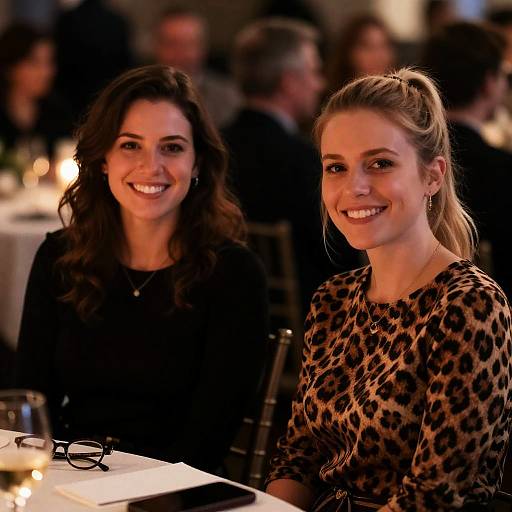 Candid Shot of Two Women at Event