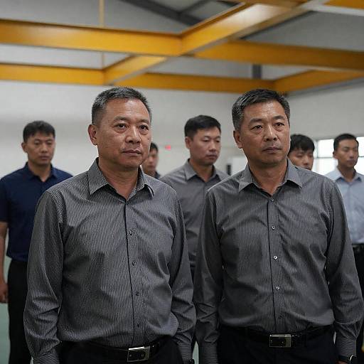 Group of Men in Industrial Setting