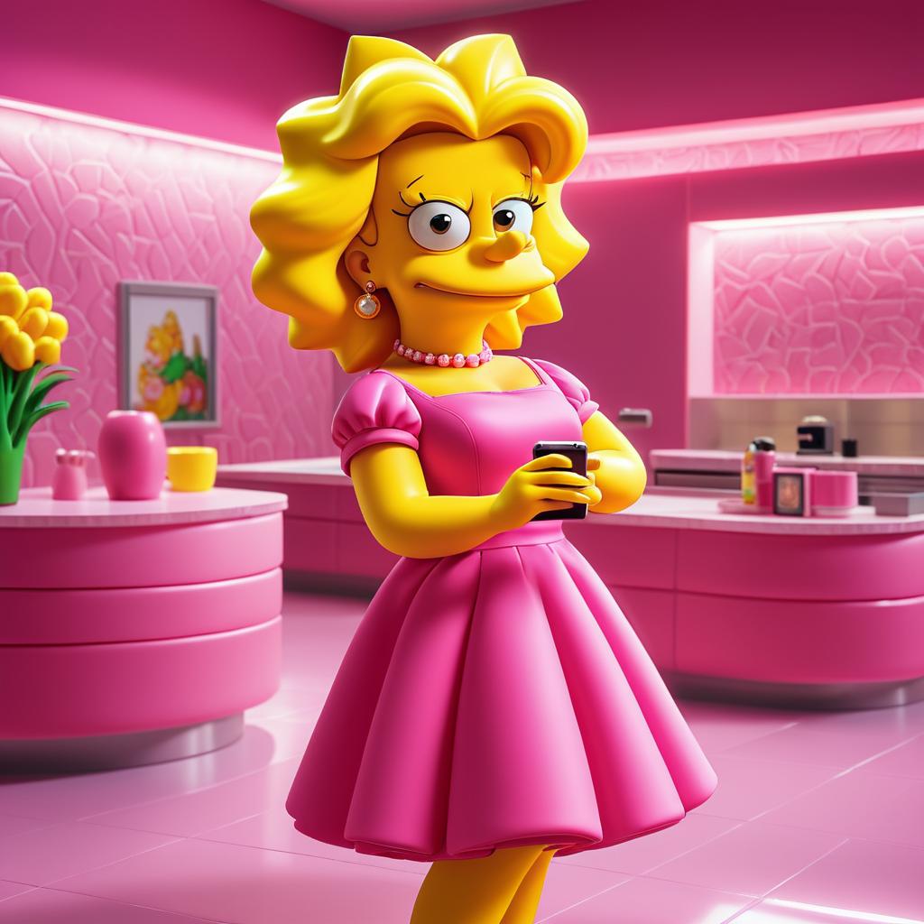 Photorealistic Lisa Simpson on iPhone