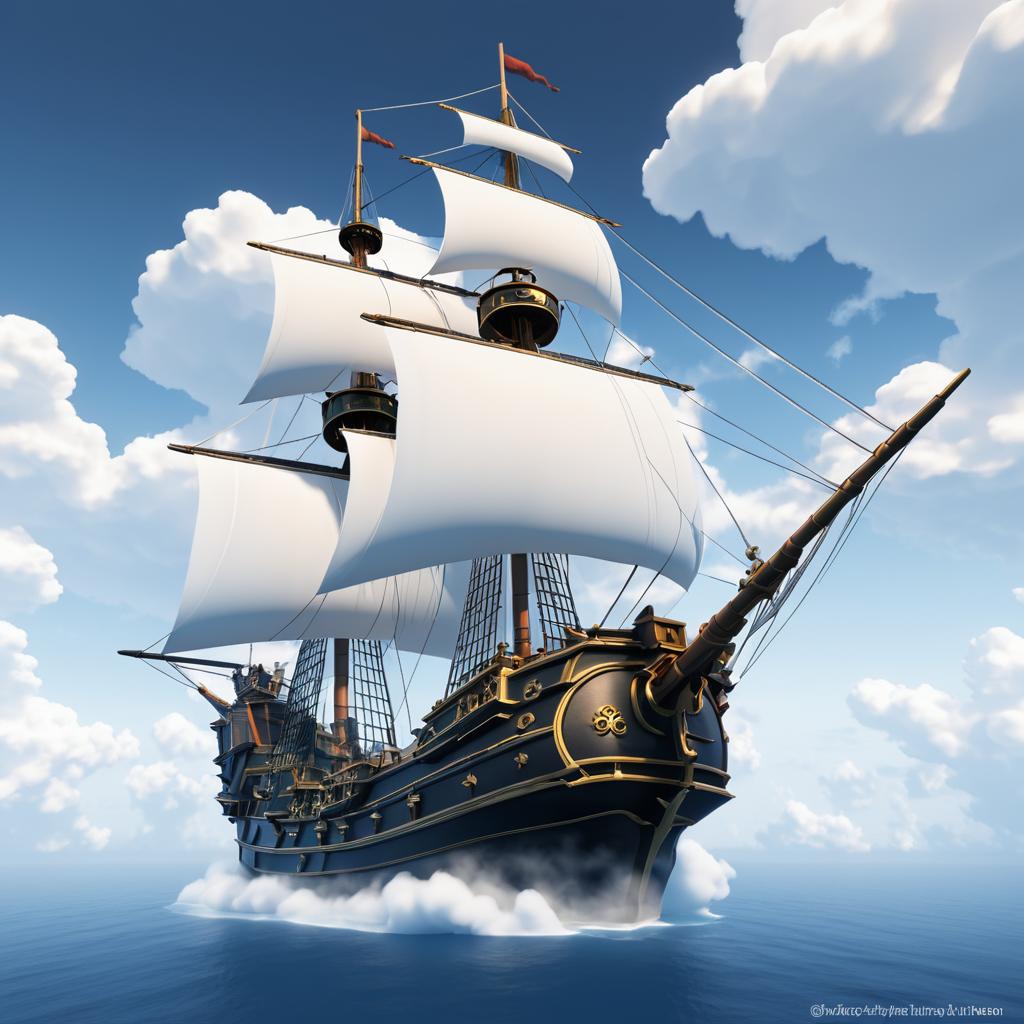 Pirate Ship Adventure in Cloud Animation