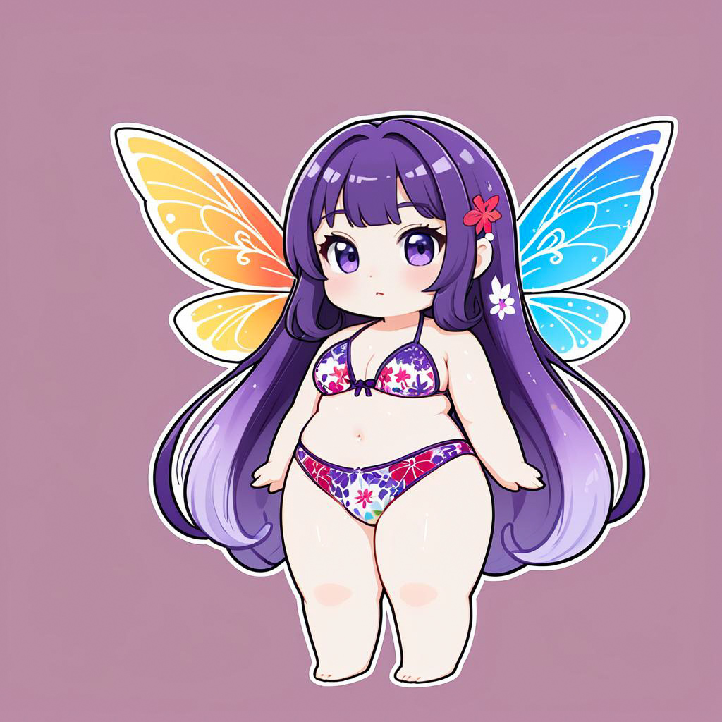 Chibi Fairy at Convention in Floral Bikini