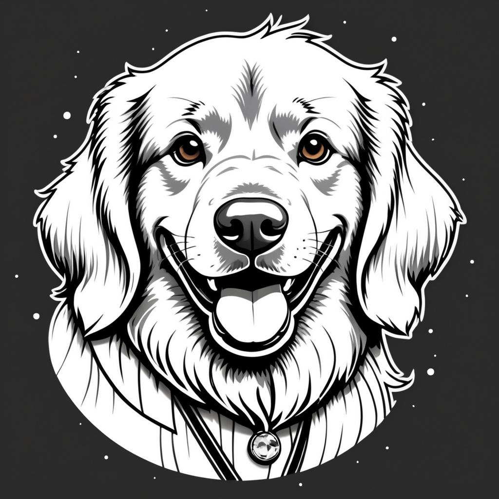 Kawaii Golden Retriever Geologist Graphic