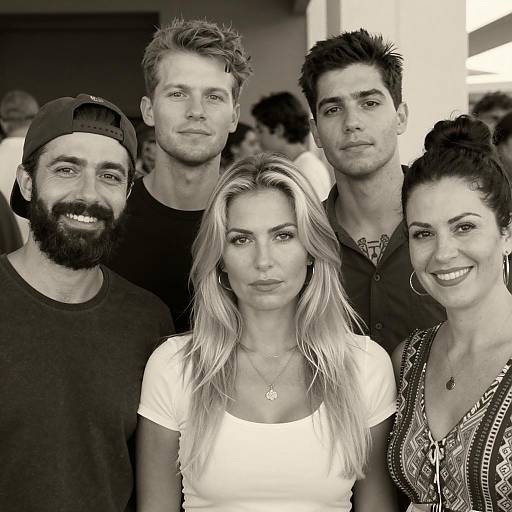 Group of Five Young Adults Portrait