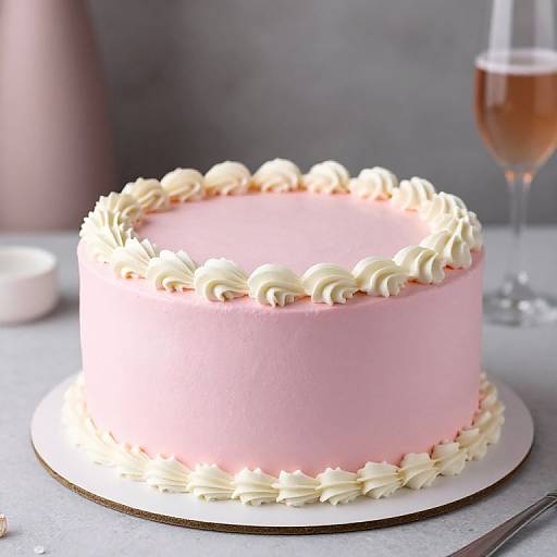 Elegant Classic Pink Champagne Cake