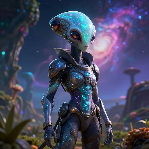 Hyper-Realistic Sci-Fi Alien Character Art