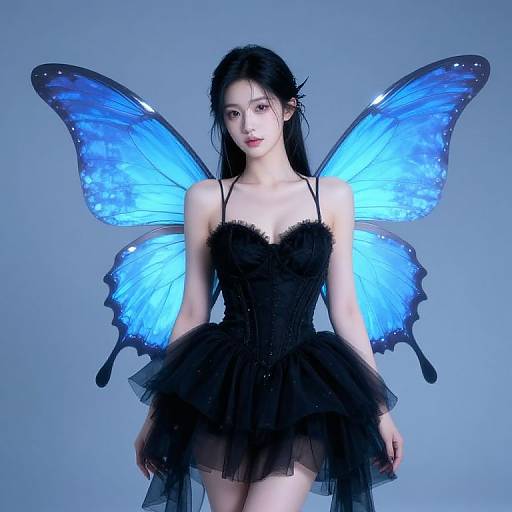 Enchanting Fairy with Blue Wings
