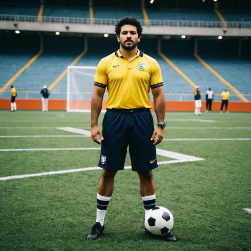 Confident Football Player on Field