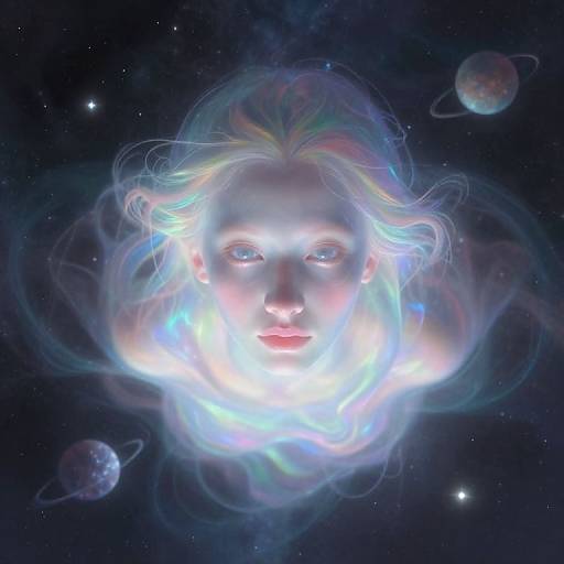 Ethereal Portrait in Iridescent Light