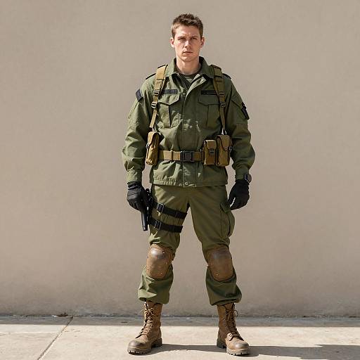 Realistic Male Soldier in Tactical Gear