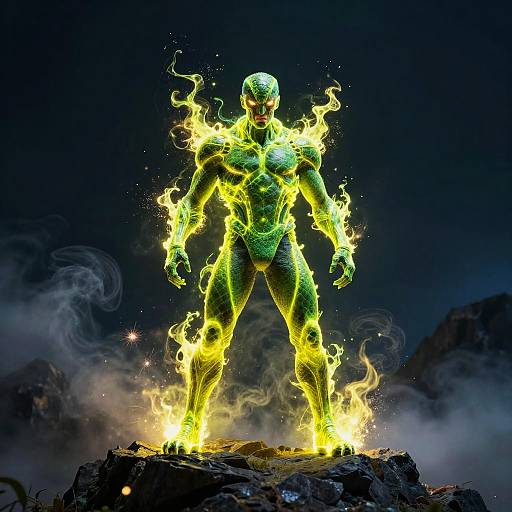 Menacing Man in Boomslang Suit