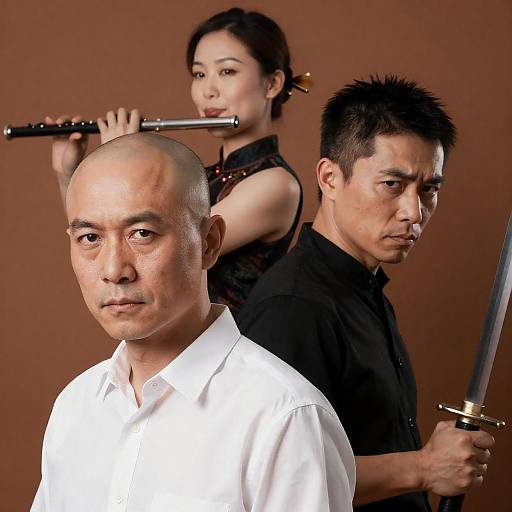 Dynamic Portrait of Asian Individuals