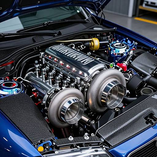 Futuristic Tunado Car Engine Bay