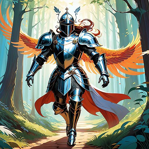 Knight's Flight from a Shimmering Phoenix Knight's Flight from a Shimmering Phoenix