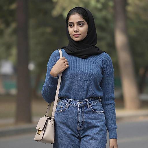 Young Woman in Hijab Outdoors