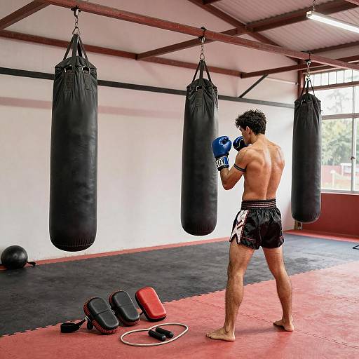 Muay Thai Training Scene Illustration