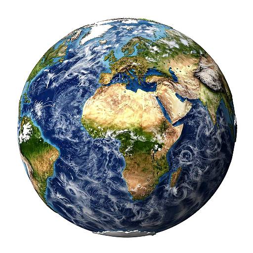 Ultra-Realistic Earth Map with Biomes