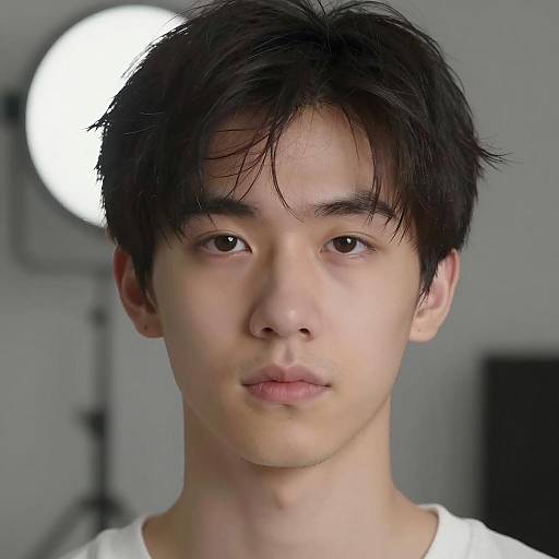 Pale Skinned Young Man Close-Up