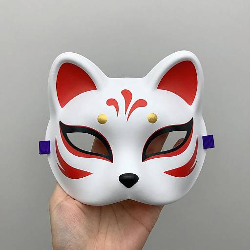 Elegant Fox Mask with Vibrant Accents