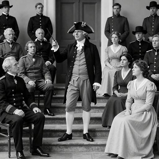 18th-Century Speaker Addressing an Audience