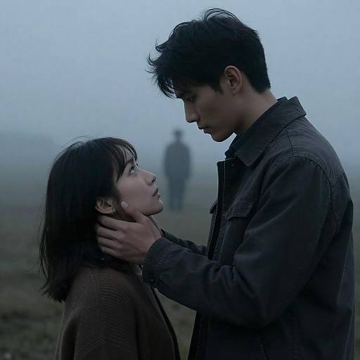 Intimate Moment in Foggy Atmosphere