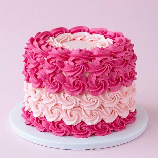 Ombre Pink Rosette Celebration Cake