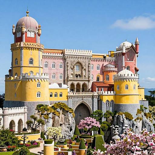 Vibrant Pena Palace in Spring