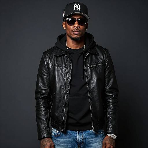 Photorealistic Urban Gangster Rap Portrait