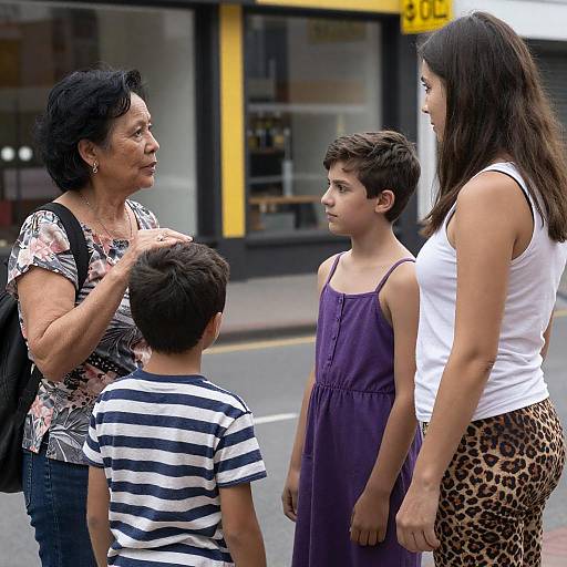 Casual City Street Conversation Scene
