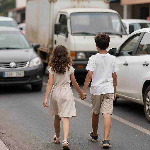 Charming Street Scene with Children