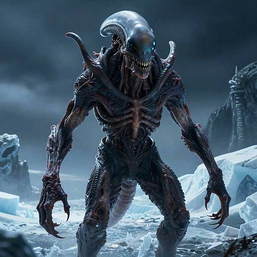 Grotesque Alien Horror in Antarctic