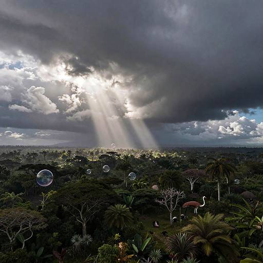 Ultra-Detailed Jungle Masterpiece with Sky