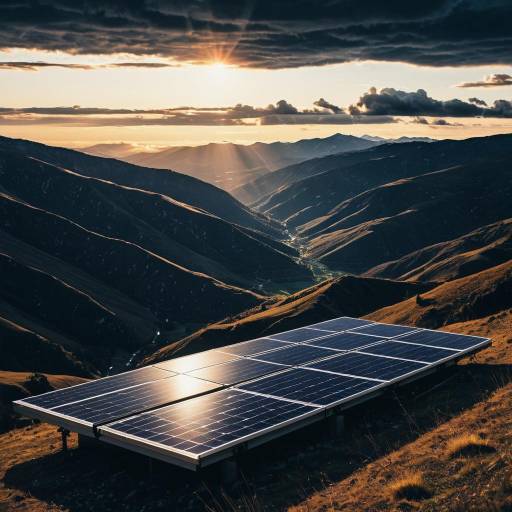 Twilight Valley with Solar Panels