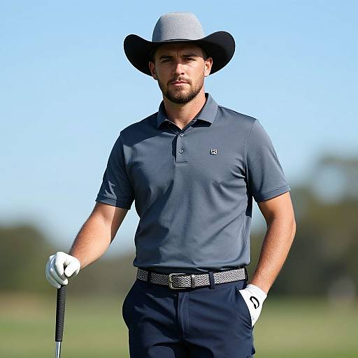 Realistic Male Golfer Portrait