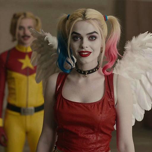 Cinematic Shot of Woman in Red