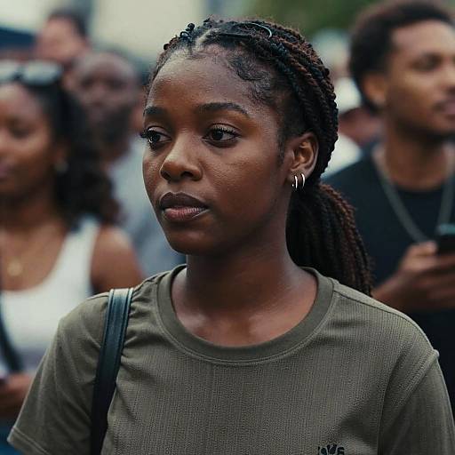 Cinematic Close-Up of a Black Woman