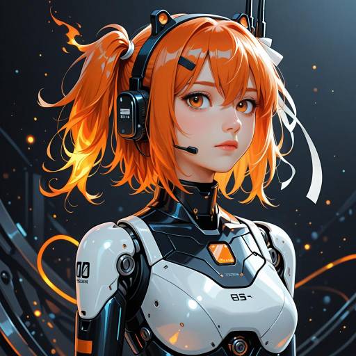 Futuristic Cowboy Character in Tech Scene
