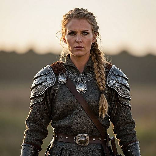 Photorealistic Viking Woman Warrior Portrait