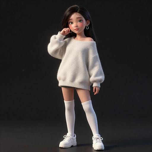 Cinematic Studio Portrait — Black Background