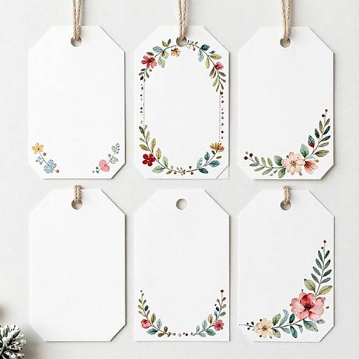 Aesthetic Christmas Floral Labels