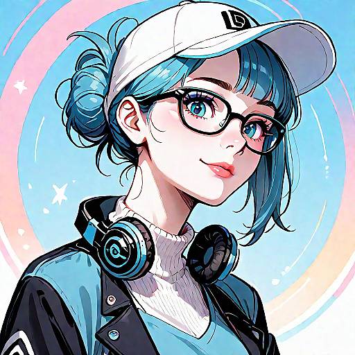 Surprised Character in Casual Attire