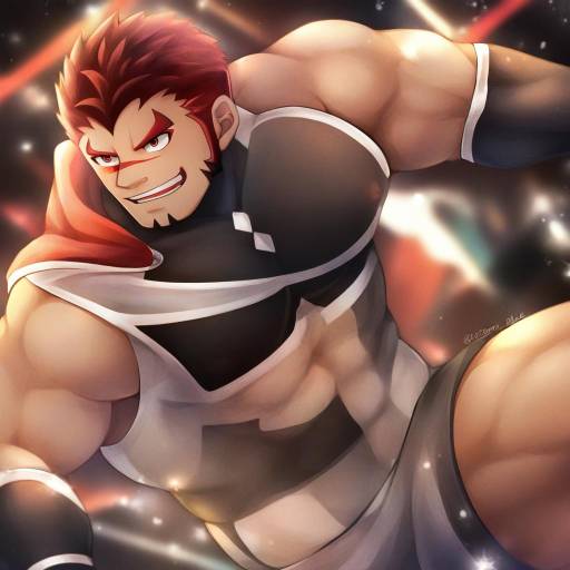 Illustration of Akashi (live a hero), live a hero in the style of Yomogi (black-elf)