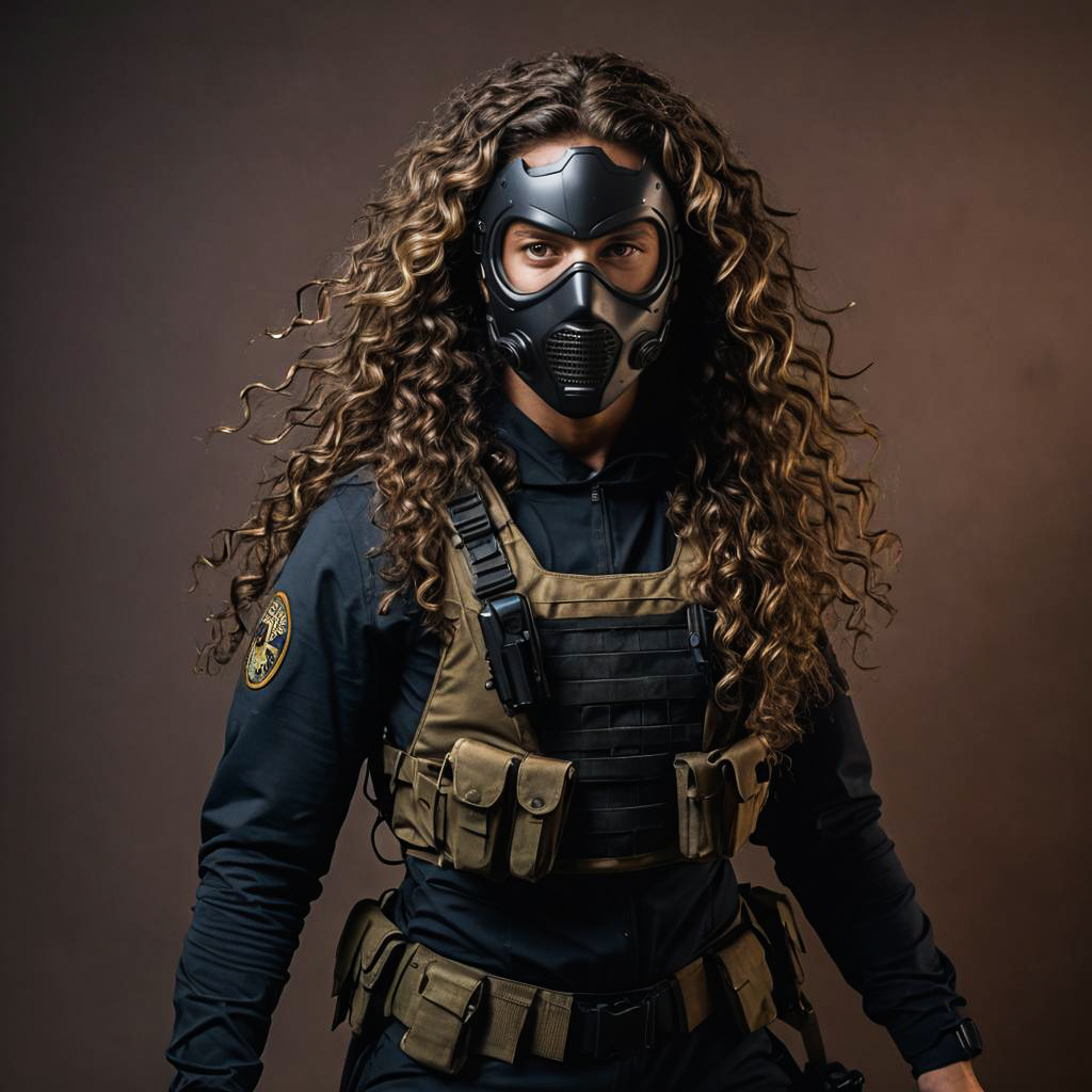 Adventurous Portrait in Tactical Gear