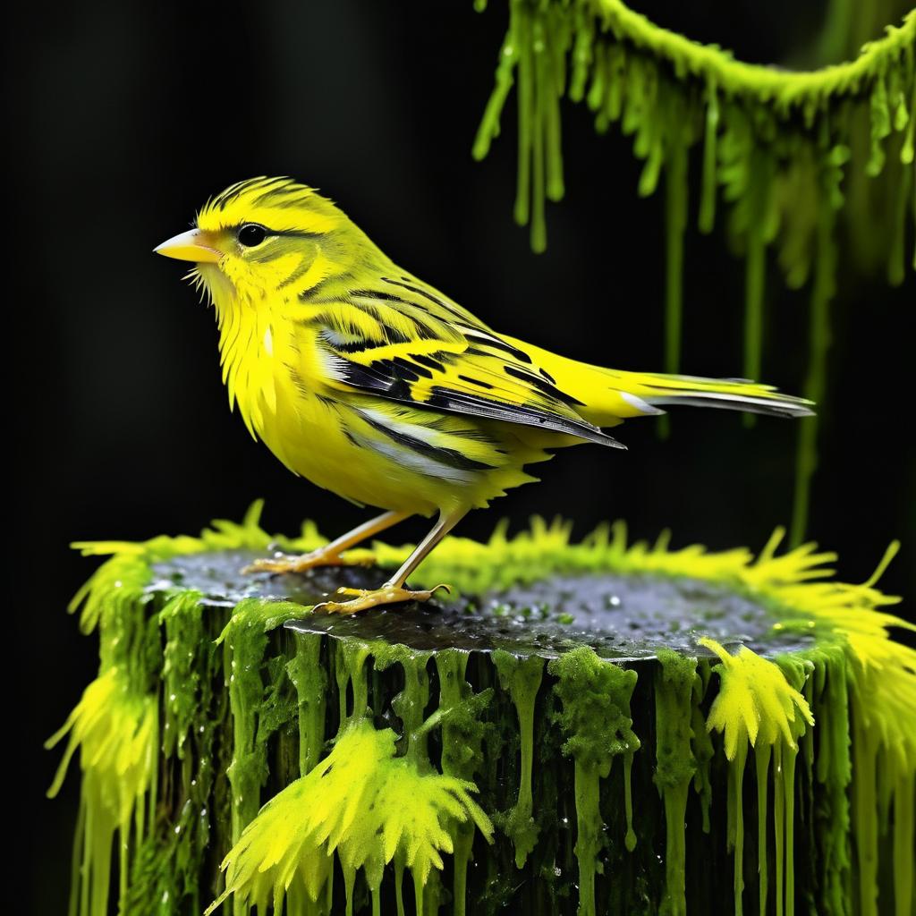 Realistic Close-Up of a Delicate Canary