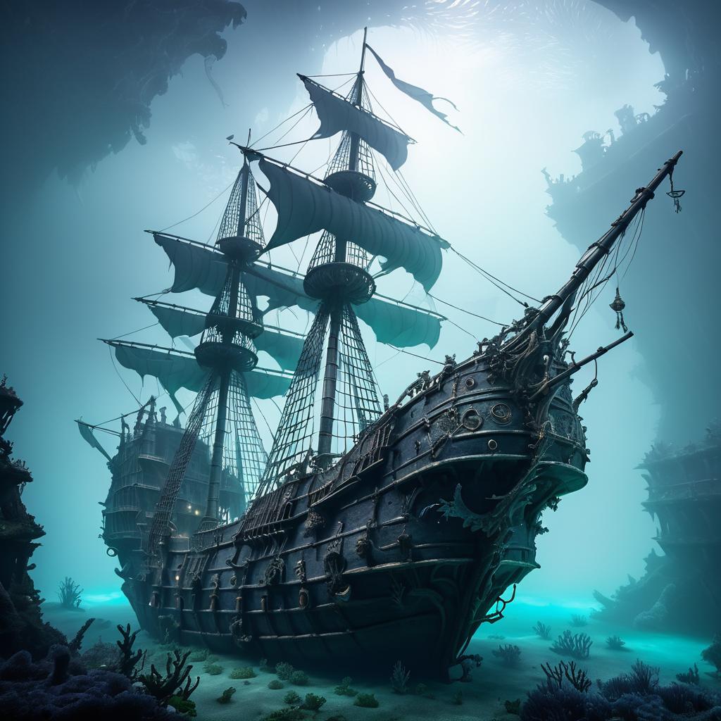 Ghostly Galleon and Enchanted Shipwreck